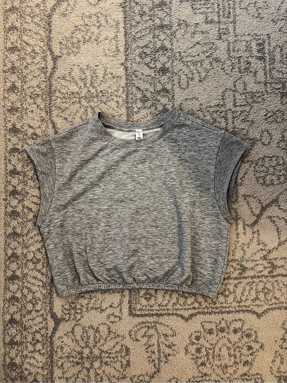 All Cropped Muscle Tee in Gray Size Medium Like New